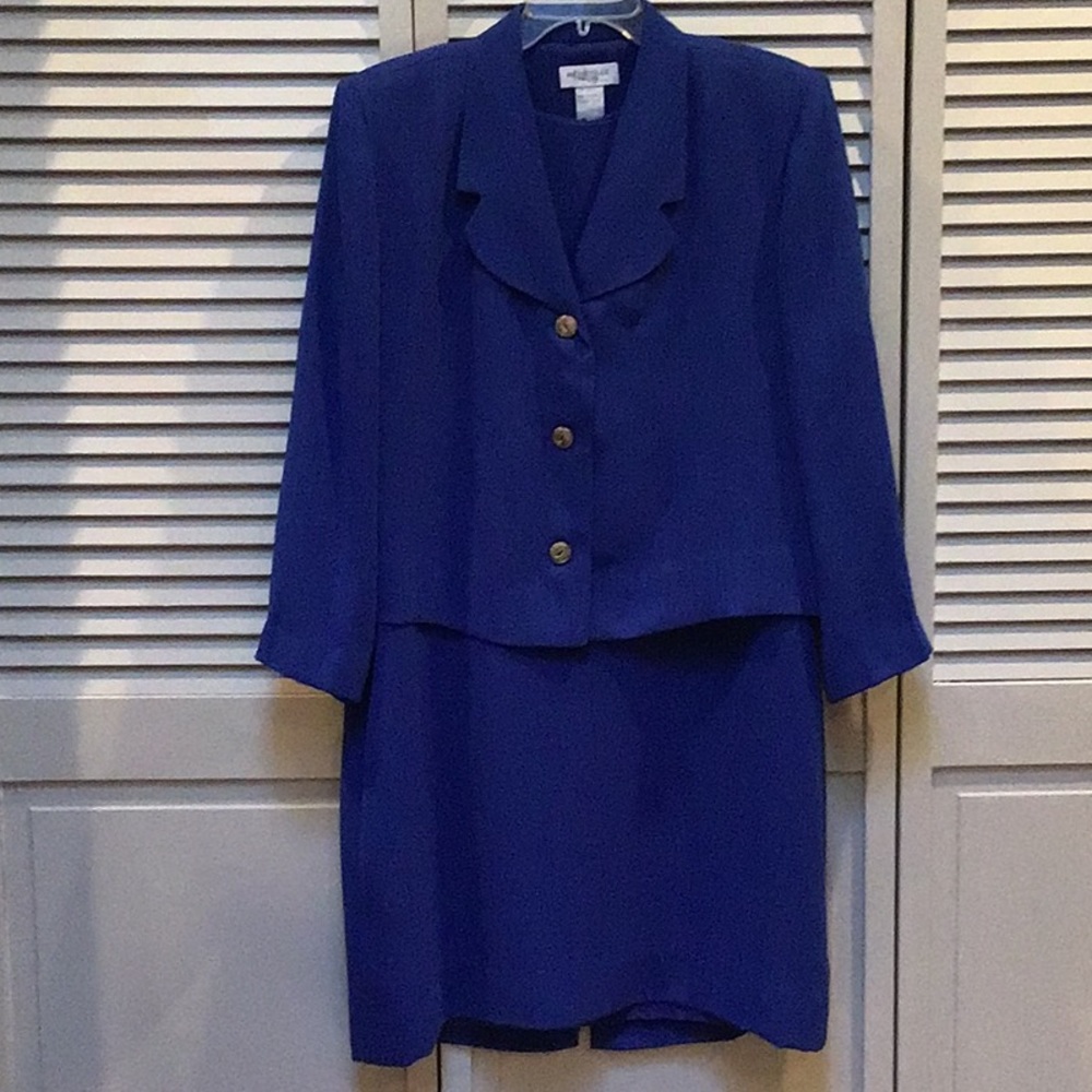 Henry Lee Women’s Blue 2 pc A line dress with matching jacket